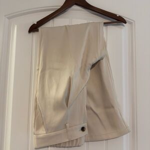 Cream Trousers with Button Detail
